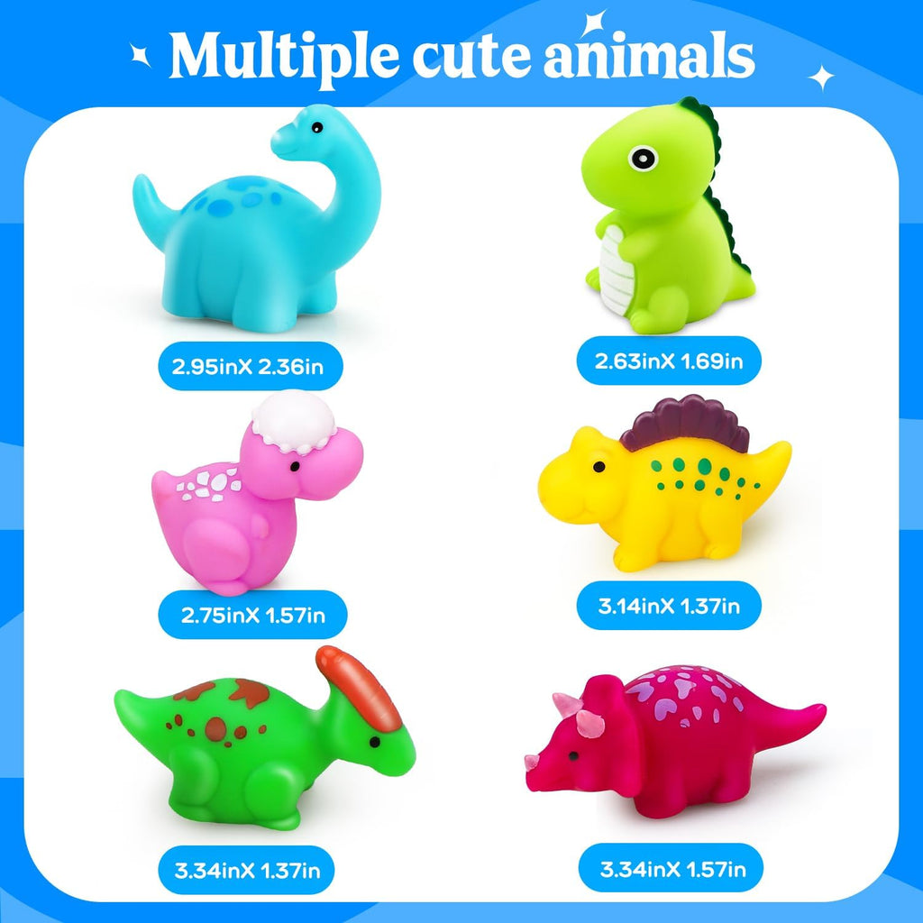 Light-Up Dinosaur Bath Toys for Kids 3-8