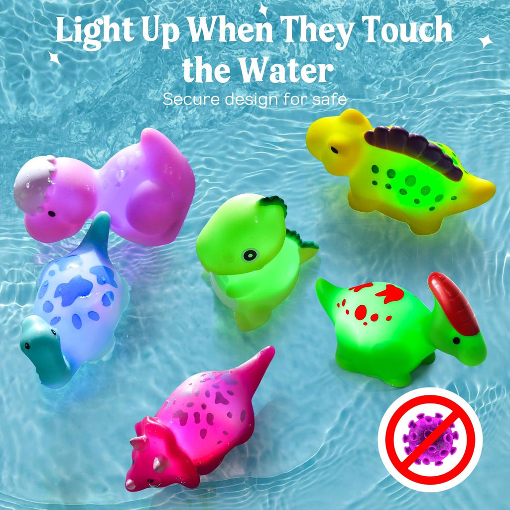 Light-Up Dinosaur Bath Toys for Kids 3-8