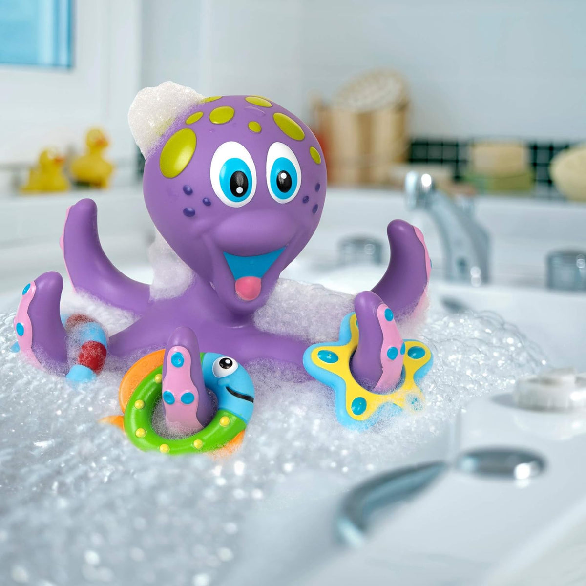 Octopus Toy with 3 Rings for Babies 18m+
