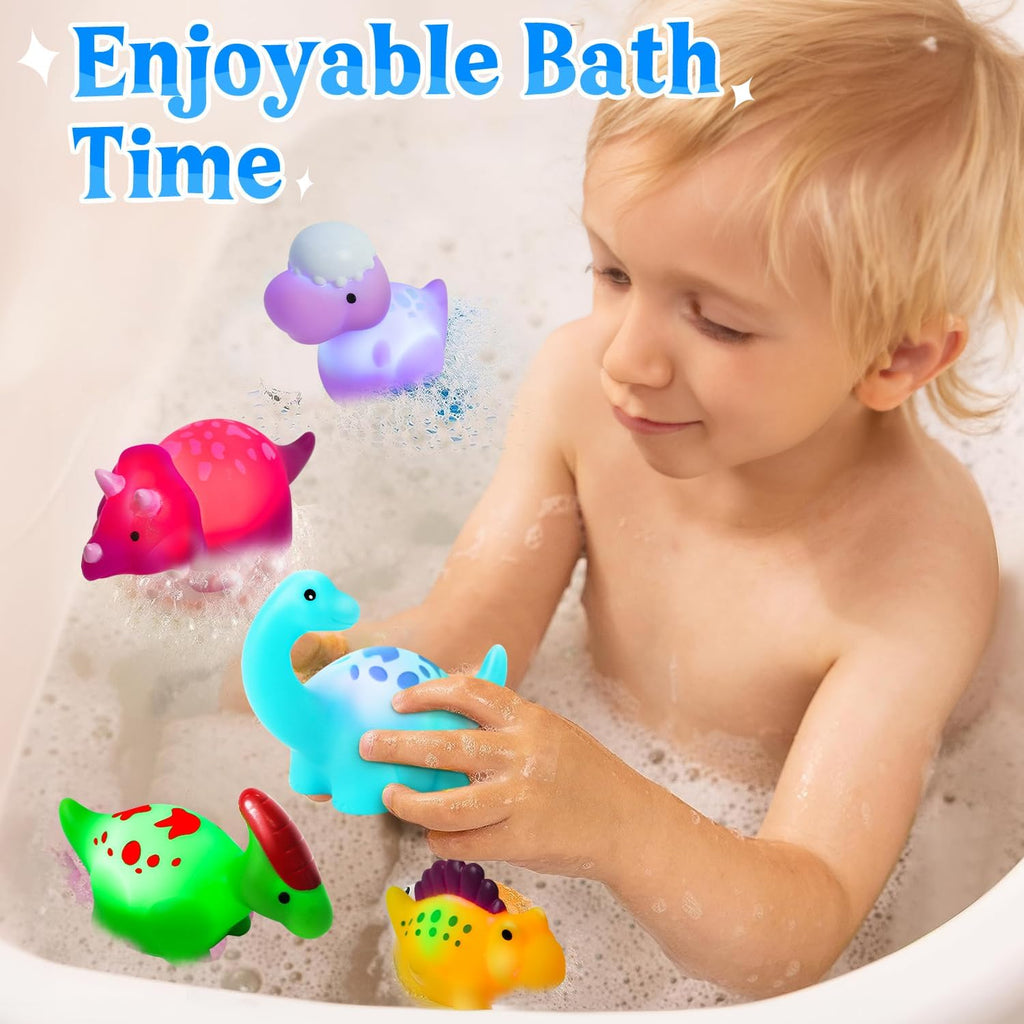 Light-Up Dinosaur Bath Toys for Kids 3-8